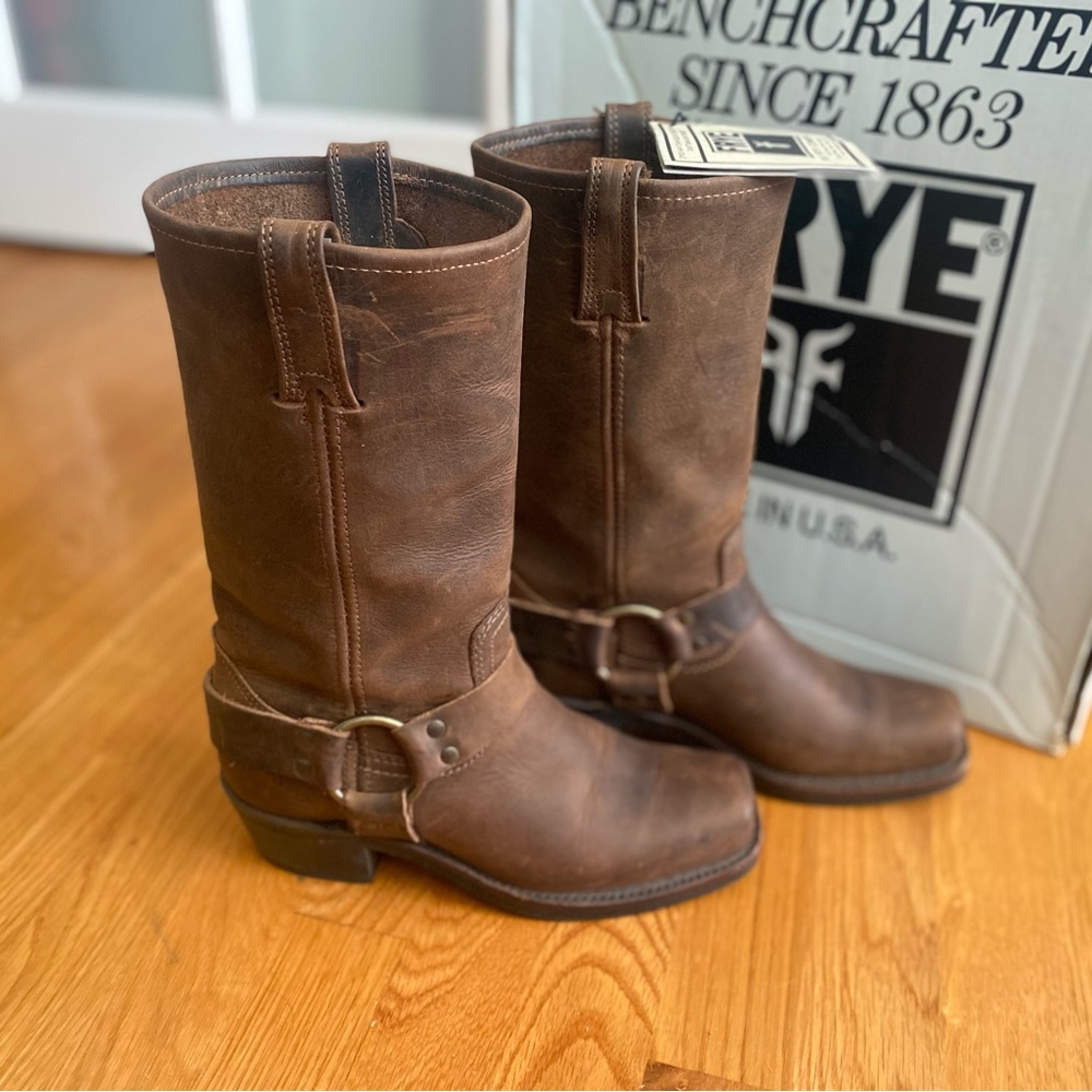 Frye Harness 12R Brown Mid-Calf Boot - Picture 8 of 14
